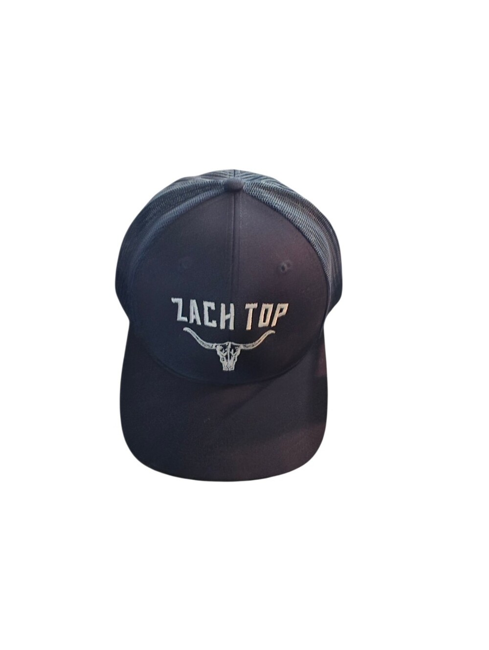Zach Top Embroidered Navy Trucker Hat